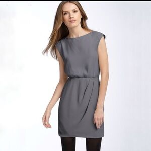 THEORY Silk Arena sheath dress sleeveless gray size 12